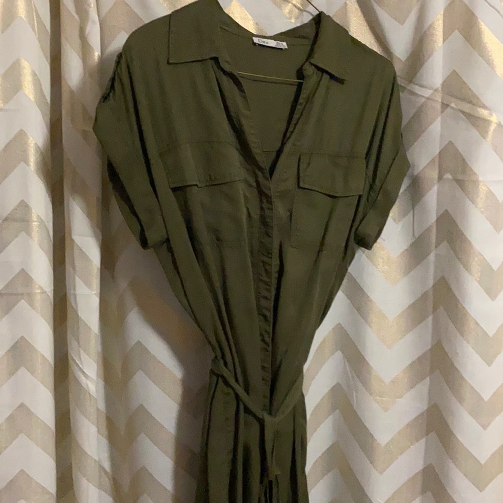 Military green dress